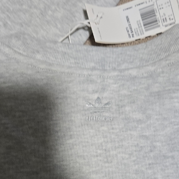 Adidas Men's Light Gray Crewneck Sweater - Picture 9 of 9
